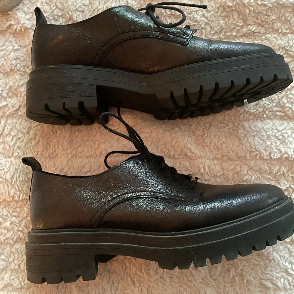 BA&SH Black Leather Camden Oxford Shoes Gorgeous! Excellent Condition! Size 38 - Picture 7 of 10